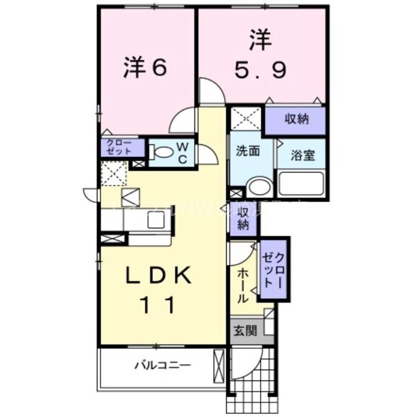 間取図 トライアンフ　マリンタウンB