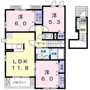 間取図 フローラ　テラスK