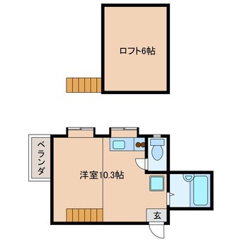 間取図 長崎市電１系統<長崎電気軌道>/原爆資料館駅 徒歩9分 2階 築22年