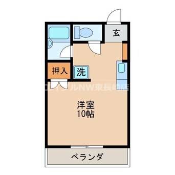 間取図 長崎市電１系統<長崎電気軌道>/原爆資料館駅 徒歩9分 1階 築33年