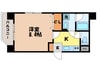 グリーンコート樺島 1Kの間取り