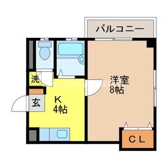 間取図 井手口第二コーポ