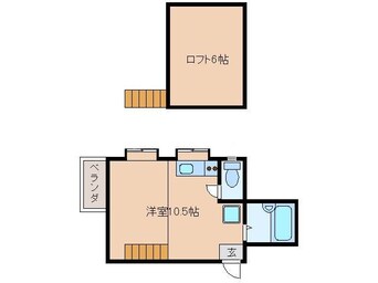 間取図 長崎市電１系統<長崎電気軌道>/原爆資料館駅 徒歩9分 1階 築22年