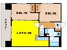 ABITI浜町 2LDKの間取り