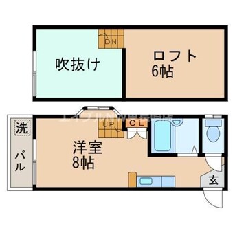 間取図 長崎市電１系統<長崎電気軌道>/長崎大学駅 徒歩7分 2階 築28年