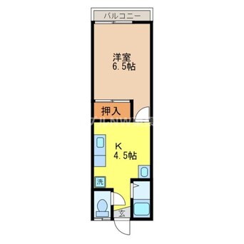 間取図 長崎本線/道ノ尾駅 徒歩34分 2階 築57年