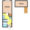 ウッドハイム 1Kの間取り