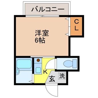 間取図 長崎市電１系統<長崎電気軌道>/崇福寺駅 徒歩5分 2階 築31年