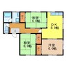 コーポラスハシグチ 3DKの間取り