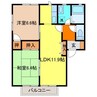 ディアス吉田A 2LDKの間取り