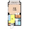 RESIDENCE NAGASAKI 1Kの間取り