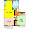 パークサイドハウス88 C棟 2LDKの間取り