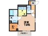 ケイズルーム城山 1Kの間取り