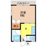 長崎本線/浦上駅 車移動 2階 築38年 1Kの間取り