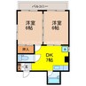 長岡ビル 2DKの間取り