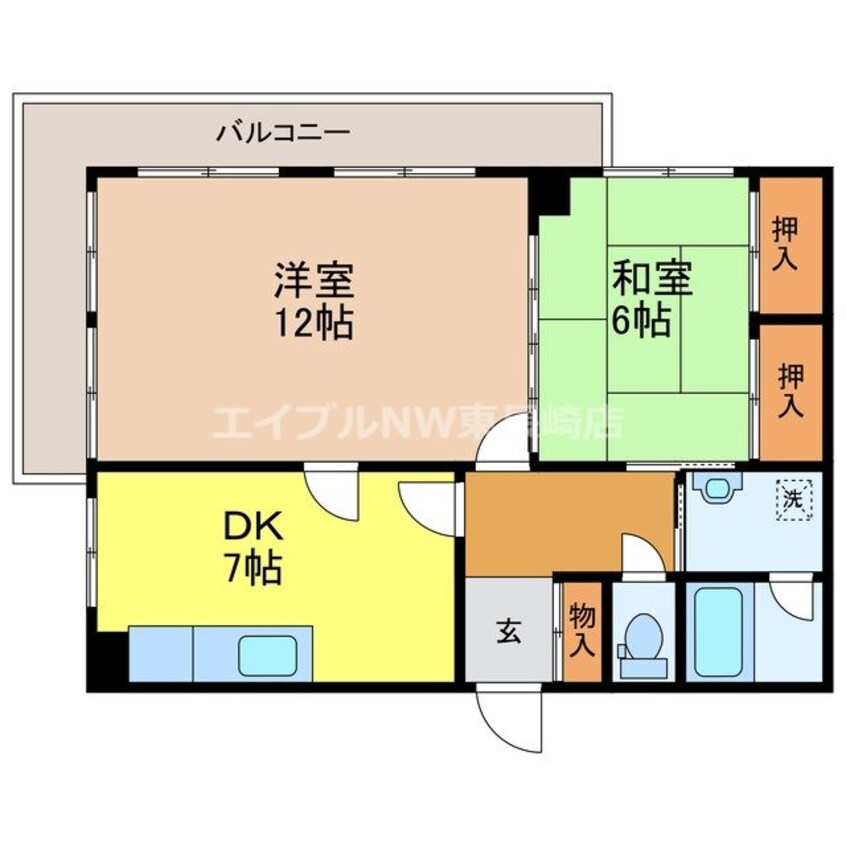 間取図 林田ビル（立岩町）