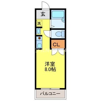 間取図 長崎本線/道ノ尾駅 徒歩7分 4階 築26年