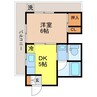 長崎本線/長崎駅 徒歩25分 4階 築38年 1DKの間取り