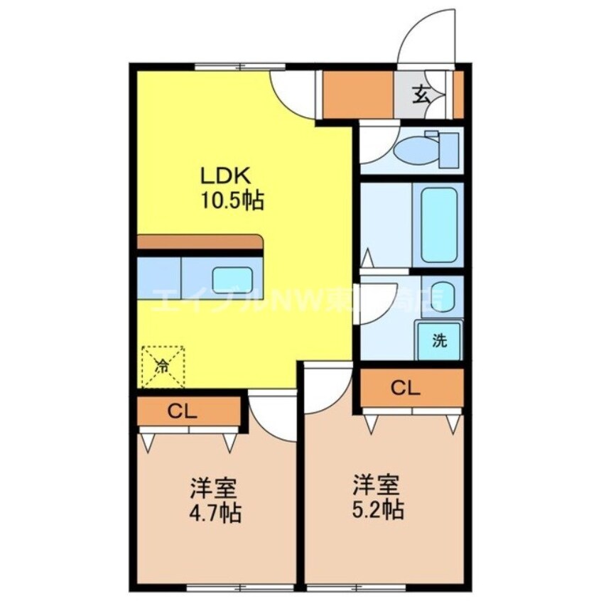 間取図 長崎本線/長与駅 徒歩27分 1階 1年未満