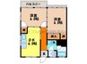 サンハウス道ノ尾 2DKの間取り