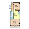 Grus活水通り 2DKの間取り