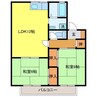 マルセイコート田中町 2LDKの間取り