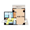 グリーンコート樺島 1Kの間取り