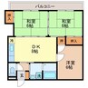 アーバンパレスB 3DKの間取り