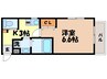 長崎市電１系統<長崎電気軌道>/赤迫駅 徒歩6分 3階 築16年 1Kの間取り