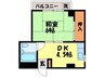 長崎市電１系統<長崎電気軌道>/西浜町駅 徒歩6分 3階 築36年 1DKの間取り