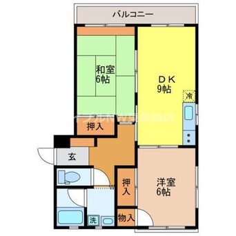 間取図 長崎市電３系統<長崎電気軌道>/諏訪神社駅 バス6分長崎経営バス・諏訪神社前下車:停歩1分 2階 築25年