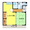濱田アパートA棟 1LDKの間取り