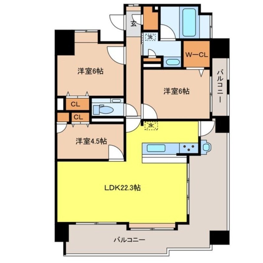 間取図 長崎市電１系統<長崎電気軌道>/新地中華街駅 徒歩6分 11階 1年未満