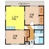 アビタシオン昭和 2LDKの間取り