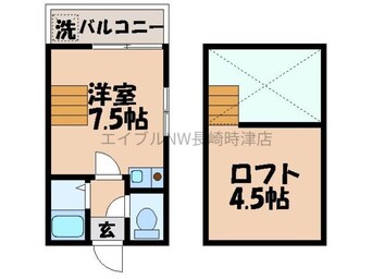 間取図 長崎本線/道ノ尾駅 徒歩10分 2階 築30年