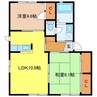 バリュージュRYO　C棟 2LDKの間取り