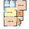 リーガル花みづき 2DKの間取り