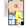 Residence西山 1Kの間取り