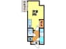 モンテスタイル鍛冶屋町 1Rの間取り