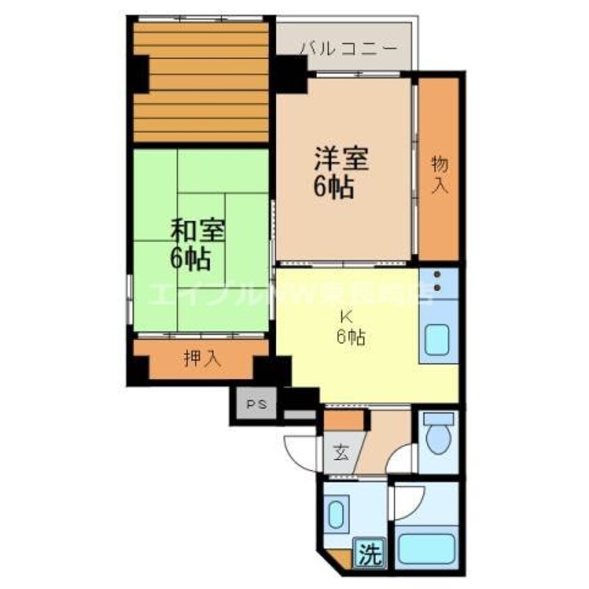 間取図 長崎市電１系統<長崎電気軌道>/昭和町通駅 徒歩2分 4階 築26年