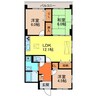 脇崎マンションⅡ 3LDKの間取り