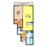 クレイン深堀 1LDKの間取り