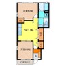 セレーノⅡ 2DKの間取り