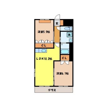 間取図 ヴァンベールKOUKI
