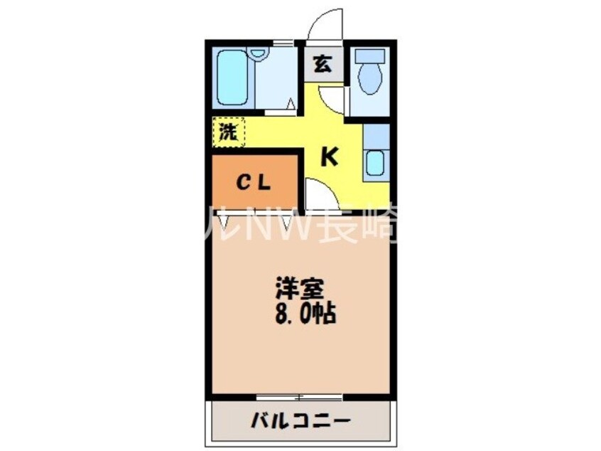 間取図 長崎本線/高田駅 徒歩20分 1階 築26年
