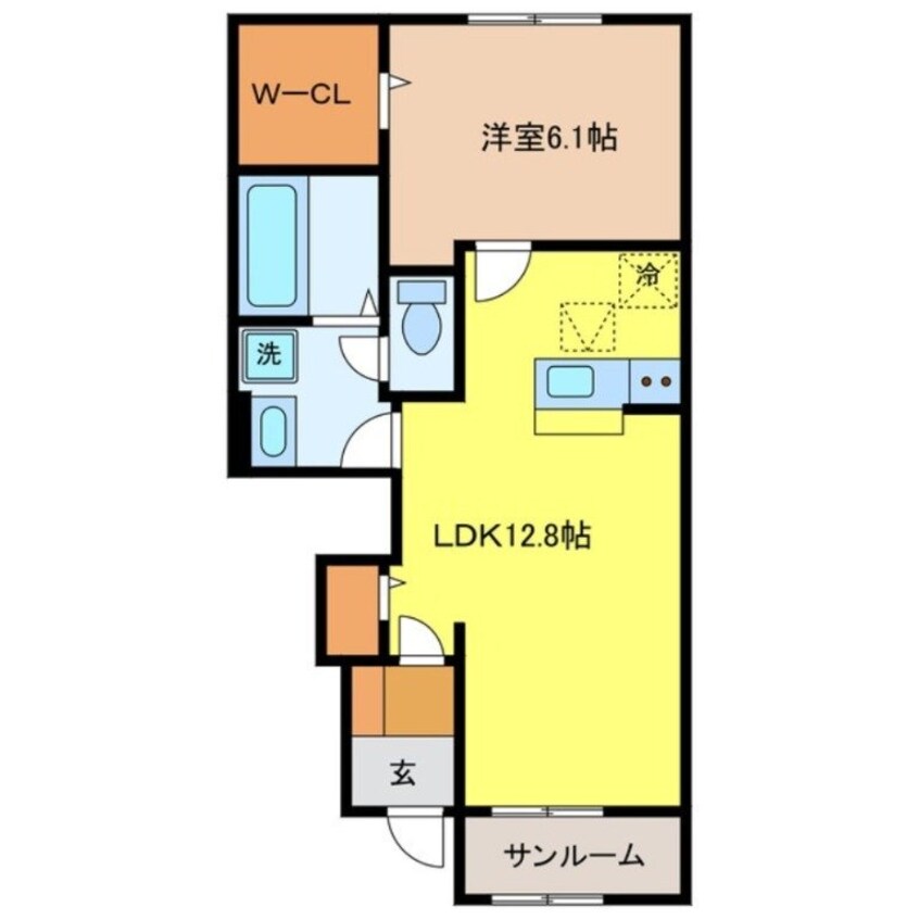 間取図 クレストレジデンス　B