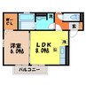 まなび野八番館 1LDKの間取り