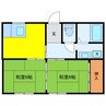 大村線/小串郷駅 車移動 1階 築28年 2DKの間取り