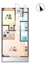 ラビリンス貝津 1LDKの間取り