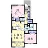 ベース優 2LDKの間取り